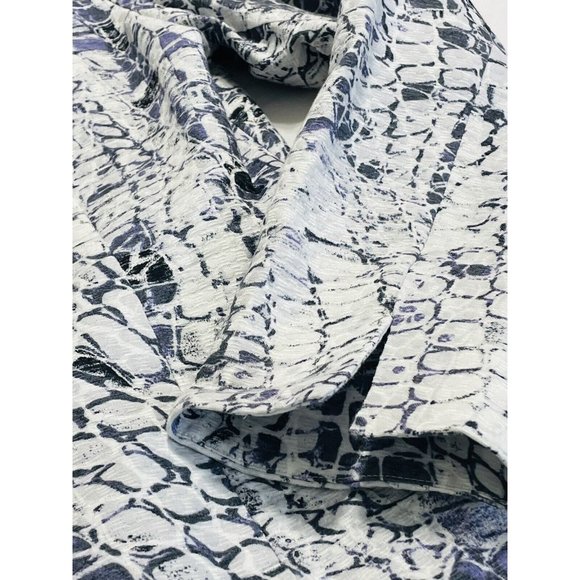 Chico’s Purple Size 1 Embellished Silver Sequins Blue Stones Open  Blazer Jacket - Picture 5 of 11